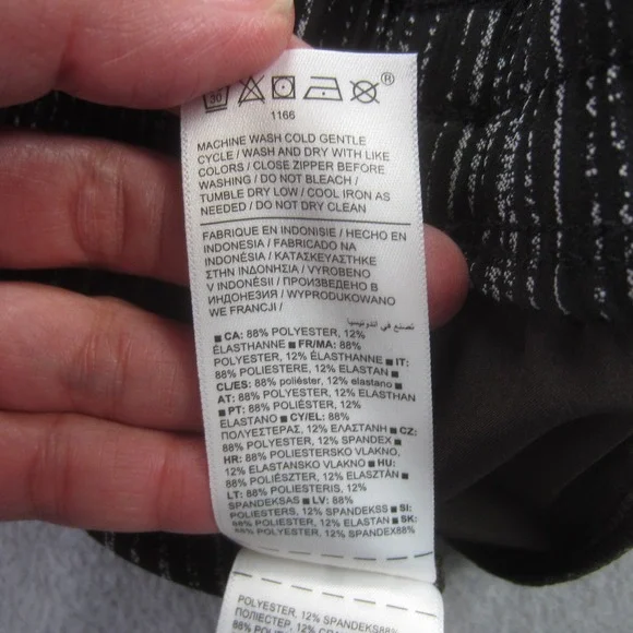 Athleta Pants Womens 6 Tall Black Stripe Amara Ankle High Rise Casual Zip Pocket - Picture 14 of 16